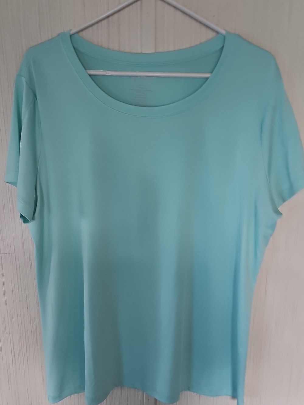 Women’s Crew Neck Short Sleeve Top - Aqua